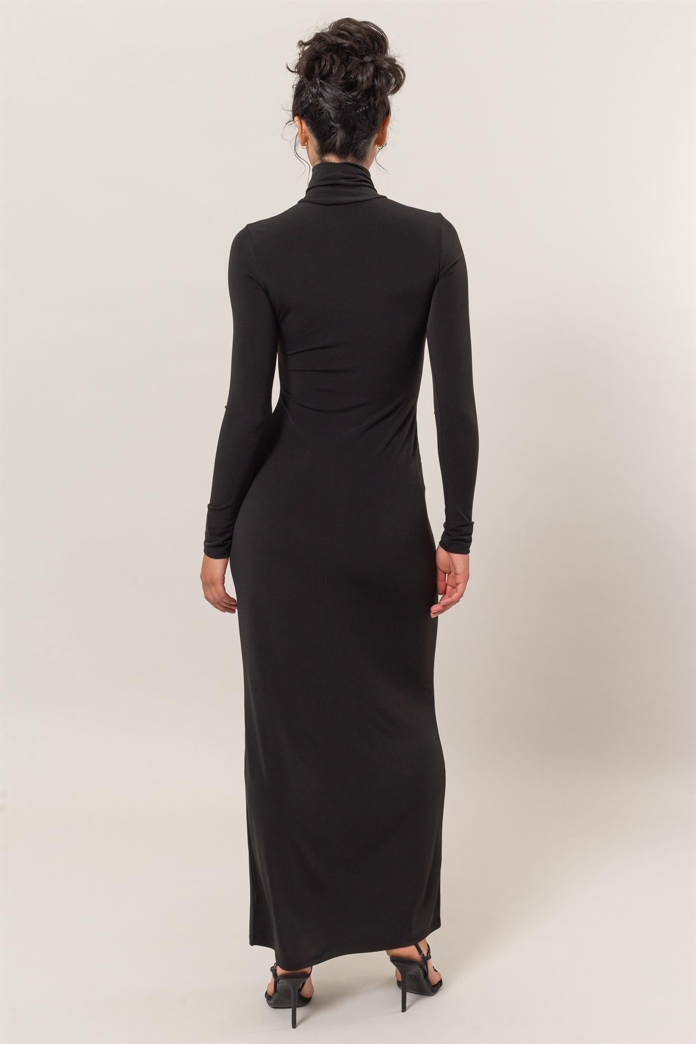 Sleek Turtleneck Dress