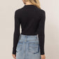 Cropped Mock Neck Turtleneck