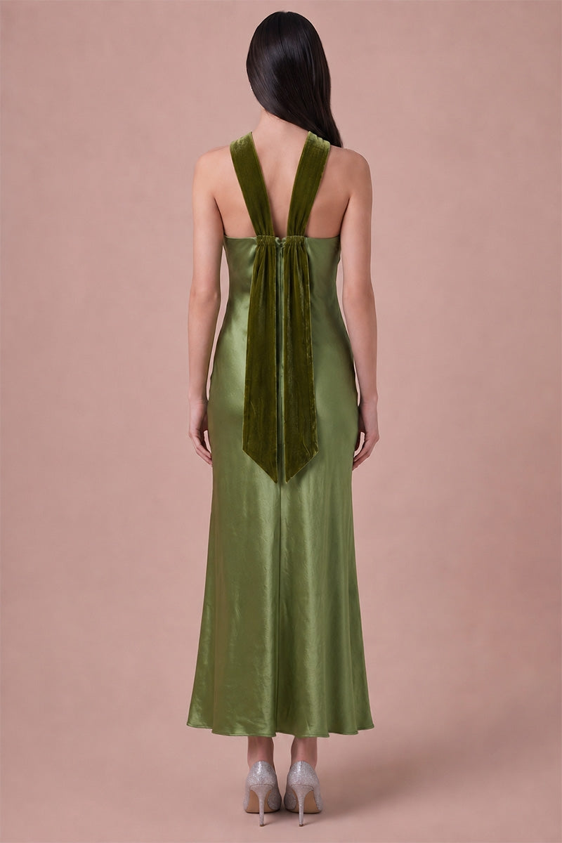 Isabelle Dress in Light Olive