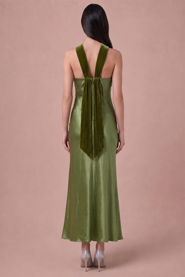 Isabelle Dress in Light Olive