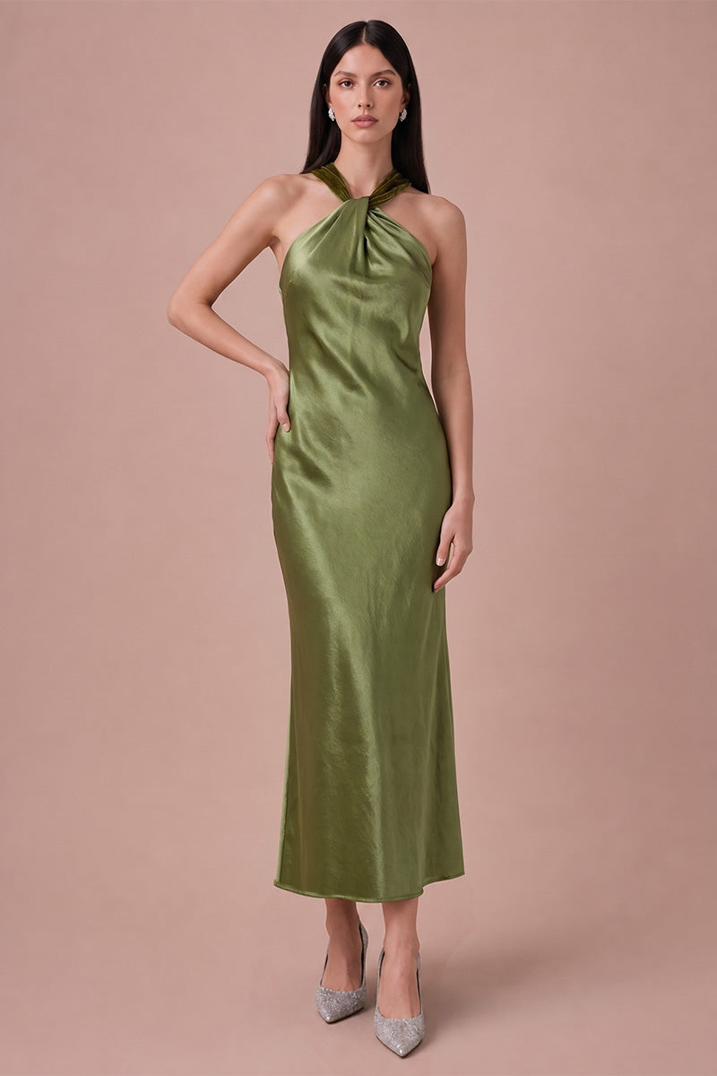 Isabelle Dress in Light Olive