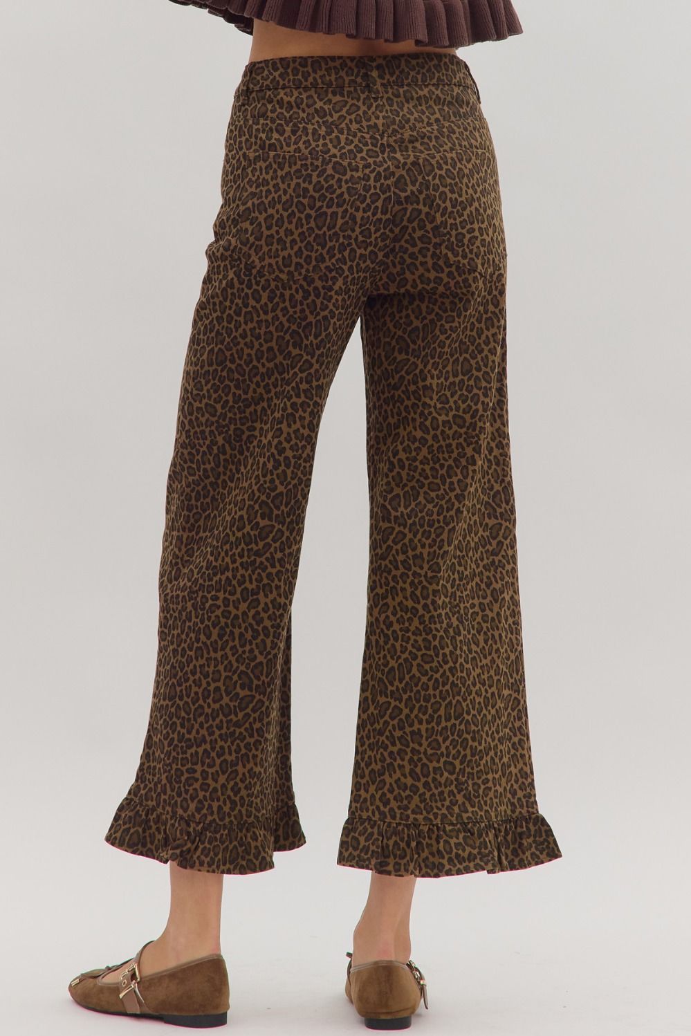 Leopard Ruffle Jeans