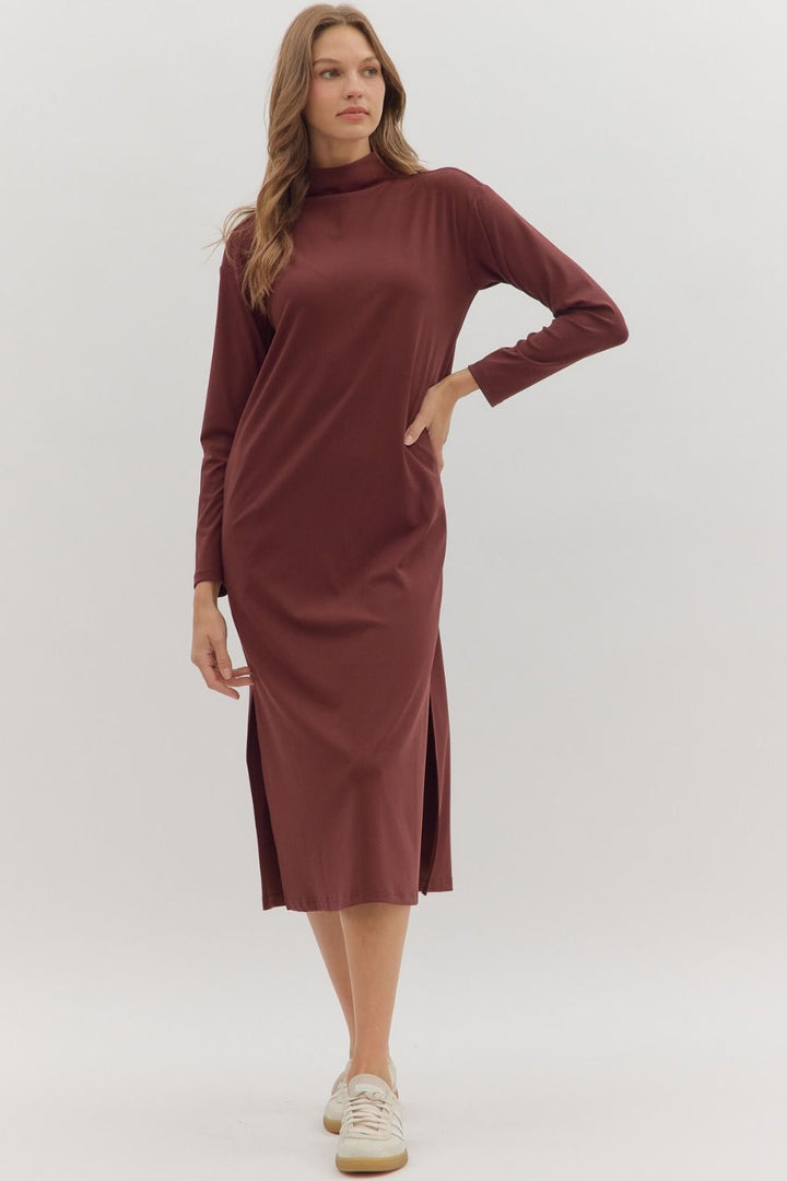 Turtleneck Shirt Dress