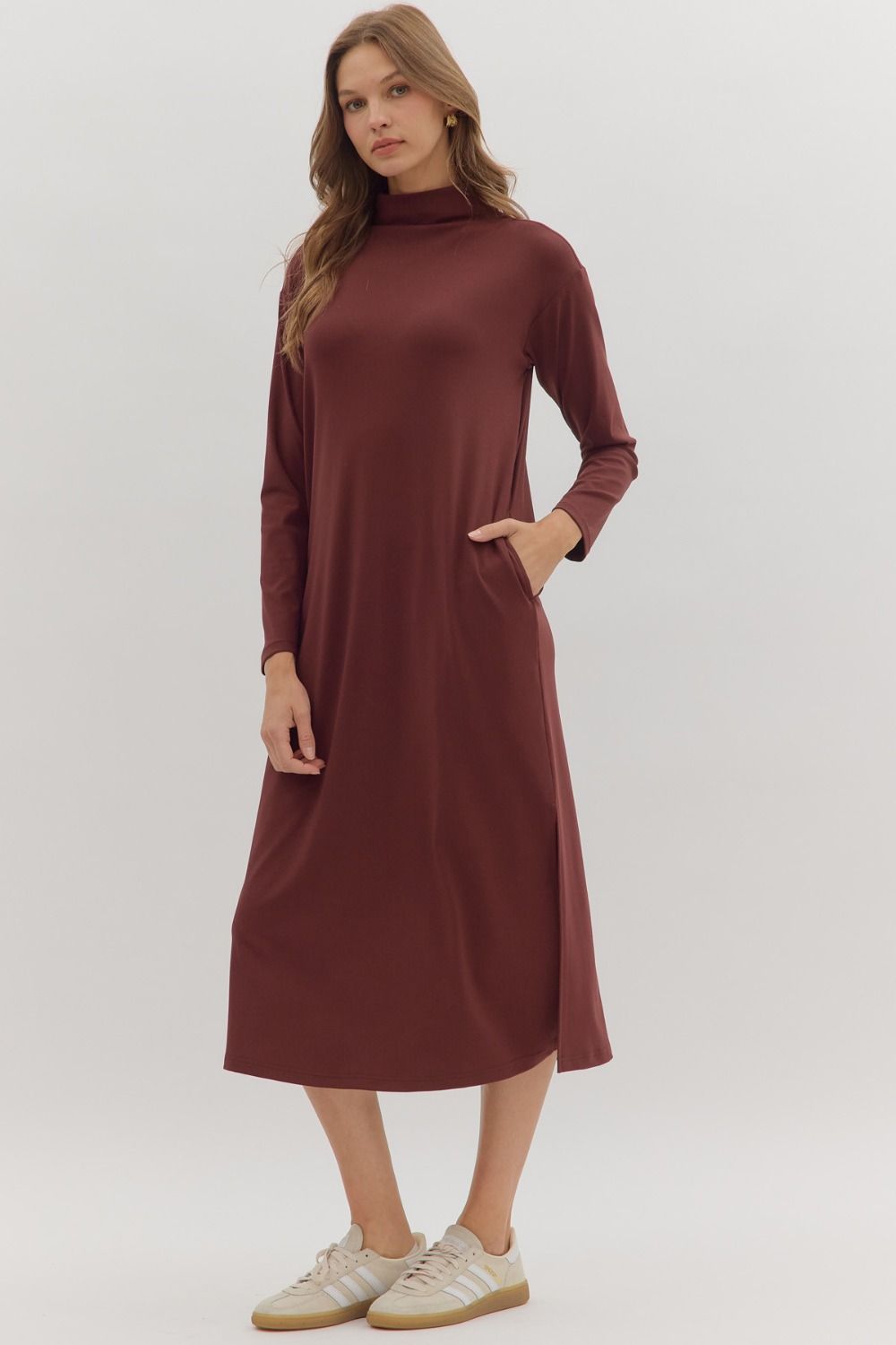 Turtleneck Shirt Dress