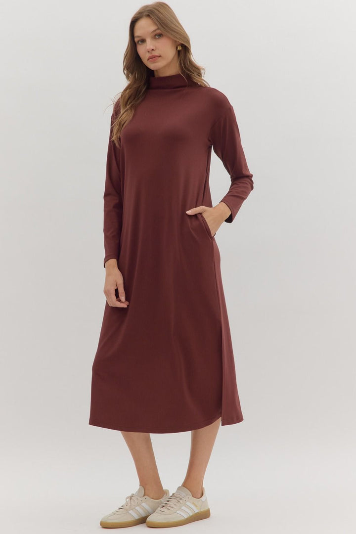 Turtleneck Shirt Dress