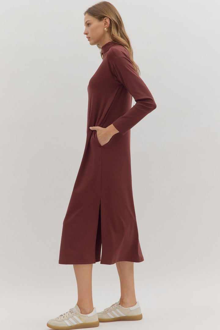 Turtleneck Shirt Dress