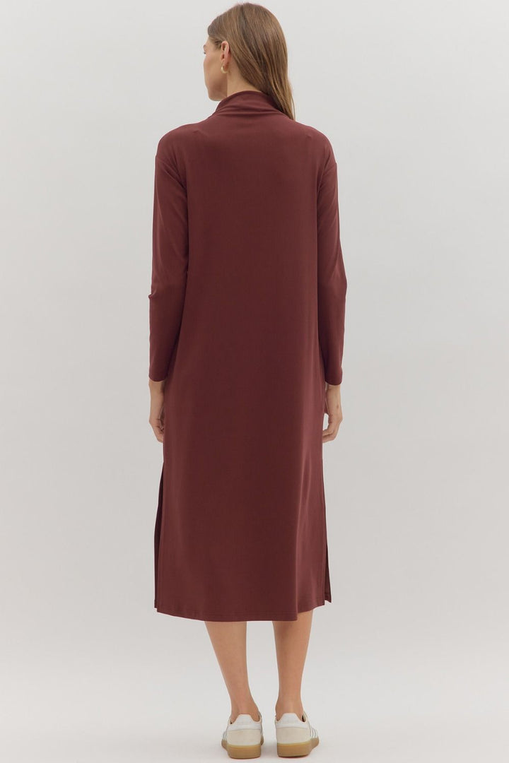 Turtleneck Shirt Dress
