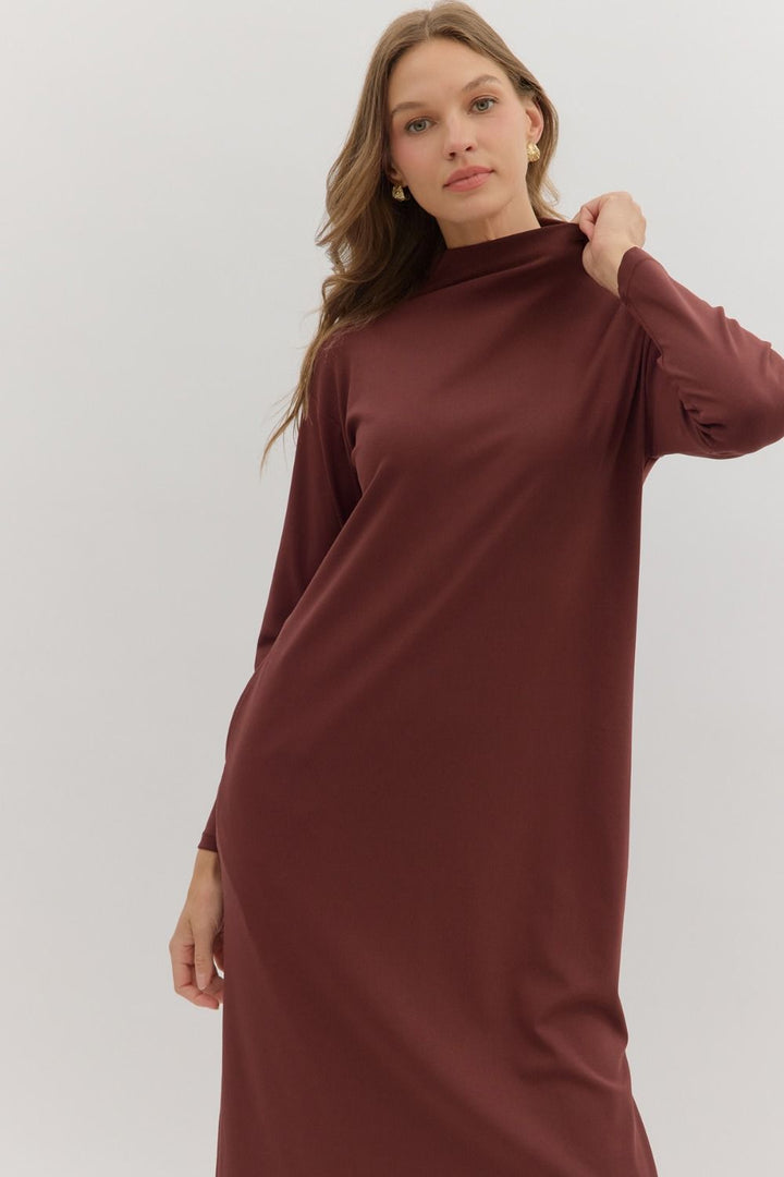 Turtleneck Shirt Dress