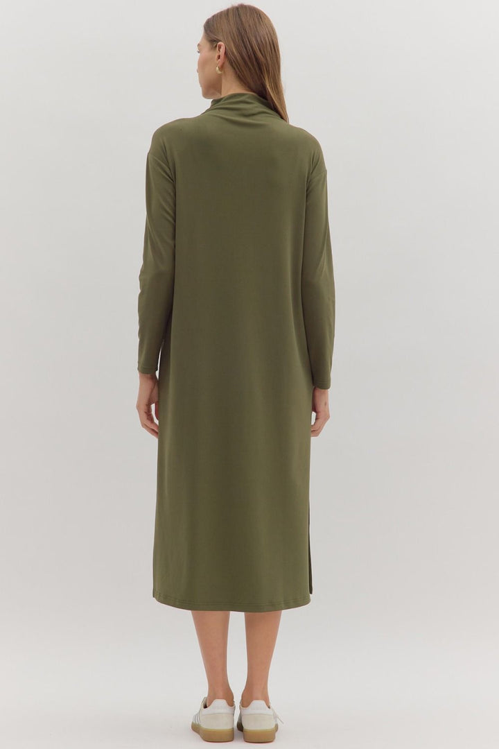 Turtleneck Shirt Dress