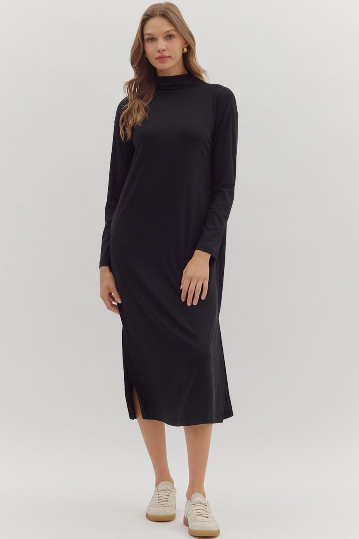 Turtleneck Shirt Dress