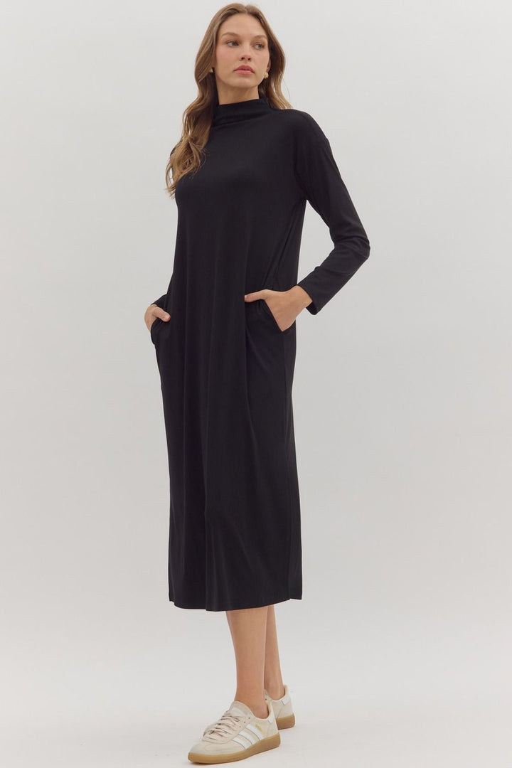 Turtleneck Shirt Dress