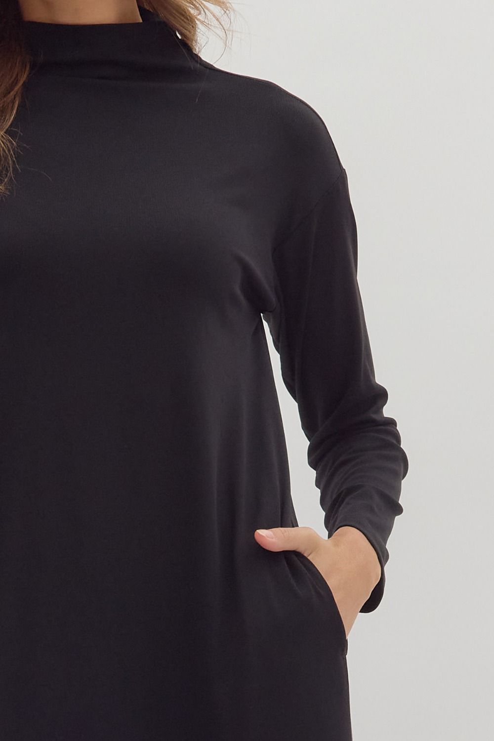 Turtleneck Shirt Dress