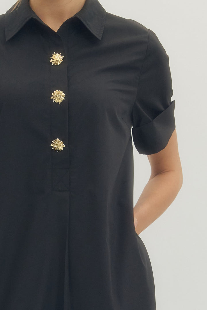 Charleston Midi Dress in Black