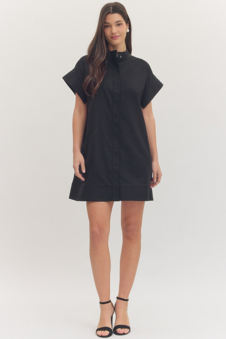 Everyday Throw On Dress in Black