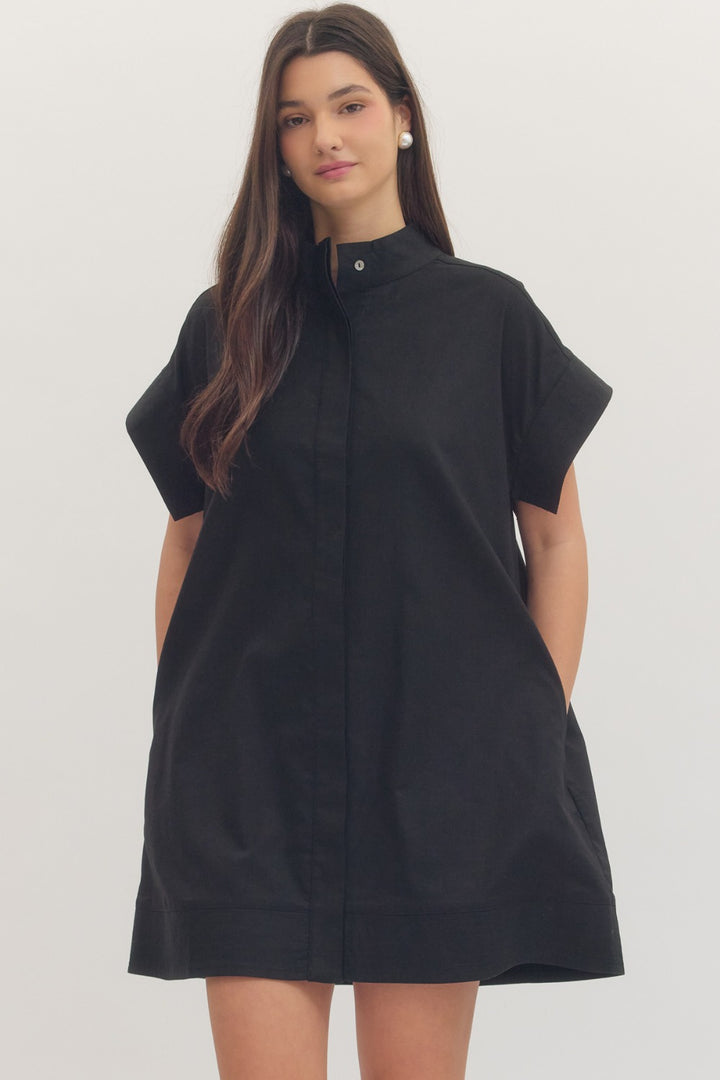 Everyday Throw On Dress in Black