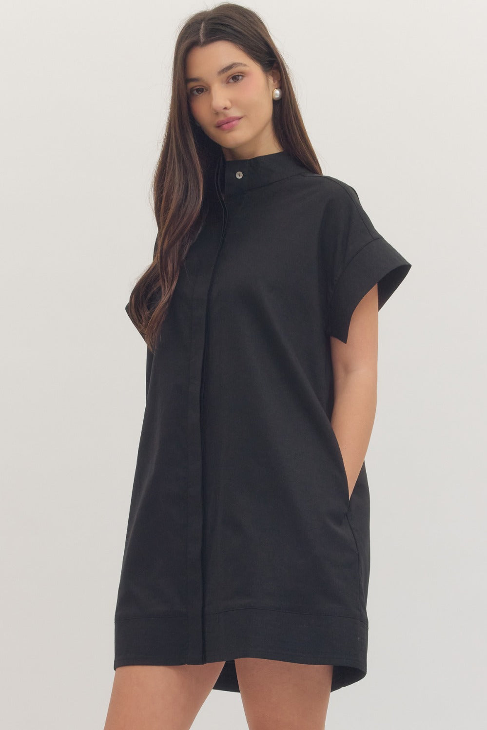 entro black dress Off-the-Shoulder Midi by Clothing M 40 Waist (in) 23 Entro Black Contrast Trim Maxi