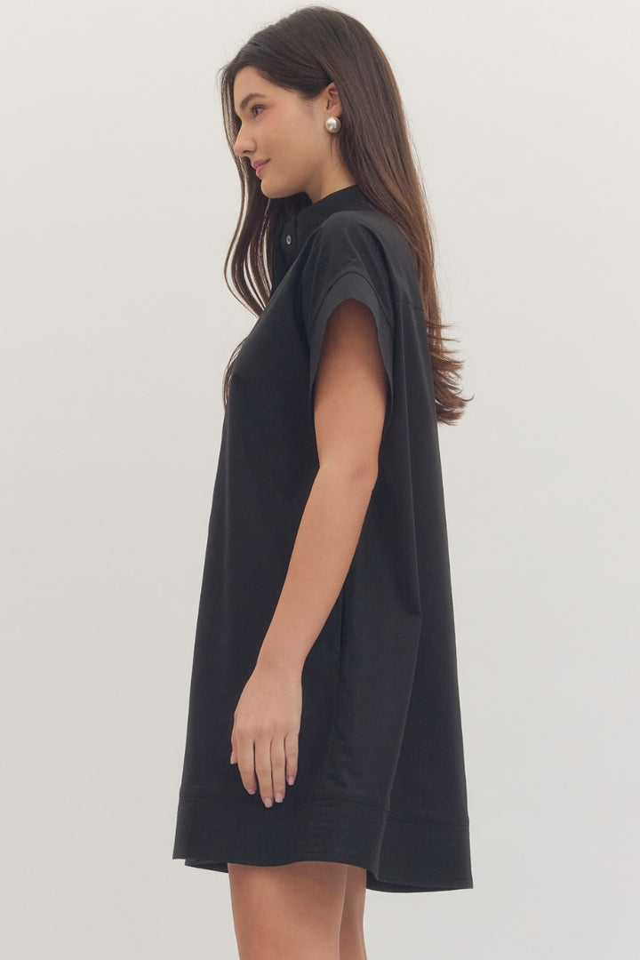 Everyday Throw On Dress in Black