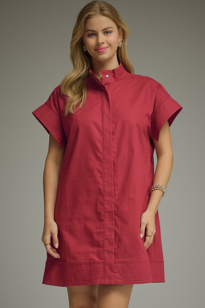 Everyday Throw On Dress in Merlot