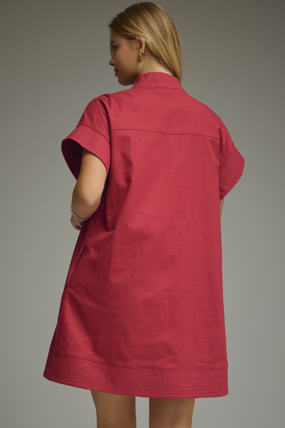 Everyday Throw On Dress in Merlot