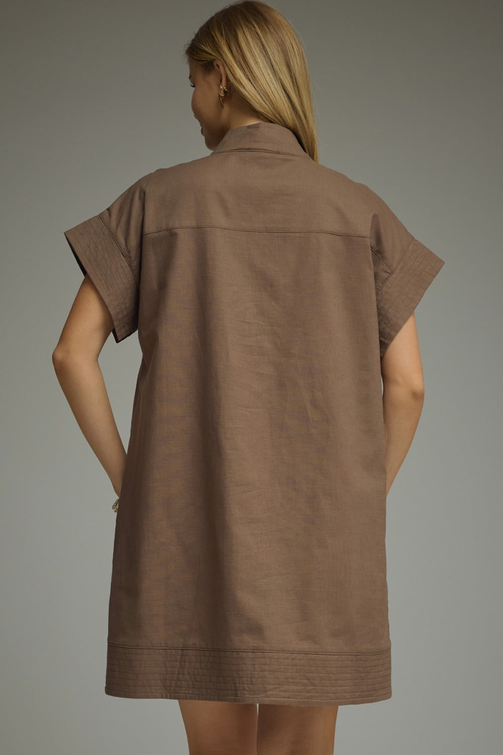 Everyday Throw On Dress in Brown