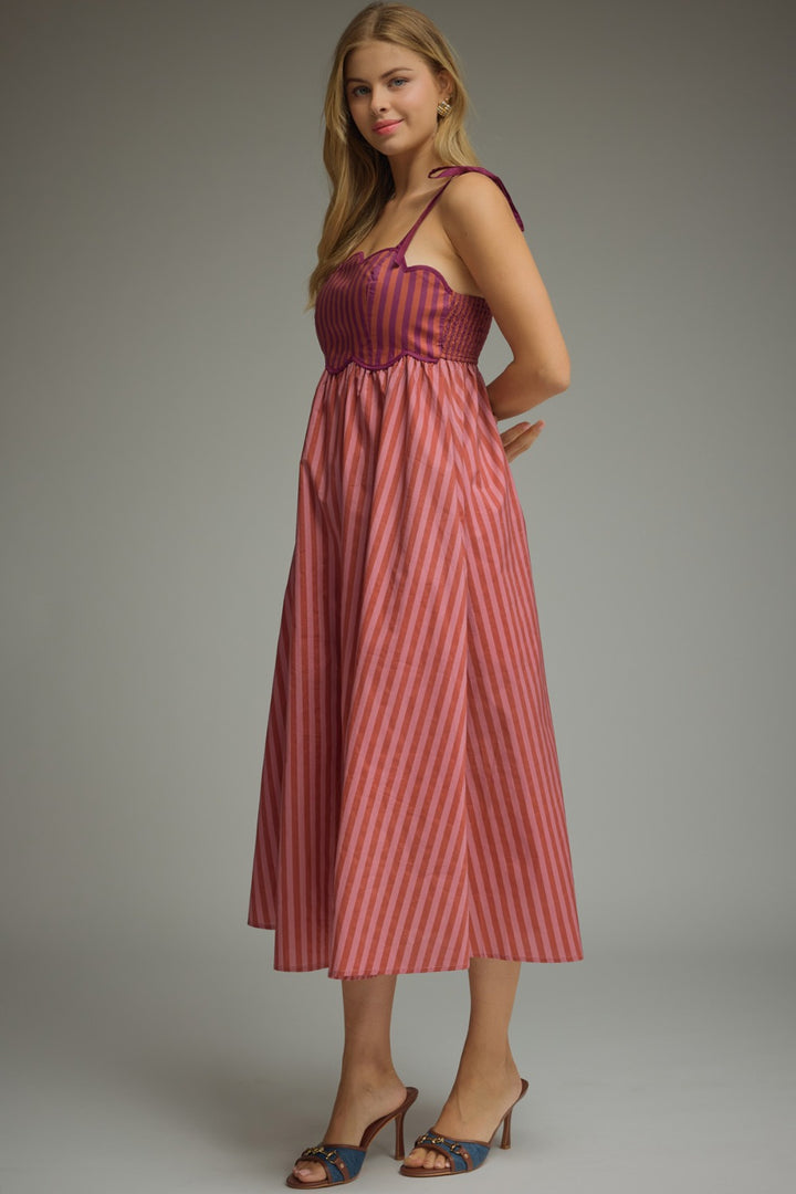 Lorna Dress in Plum — side view