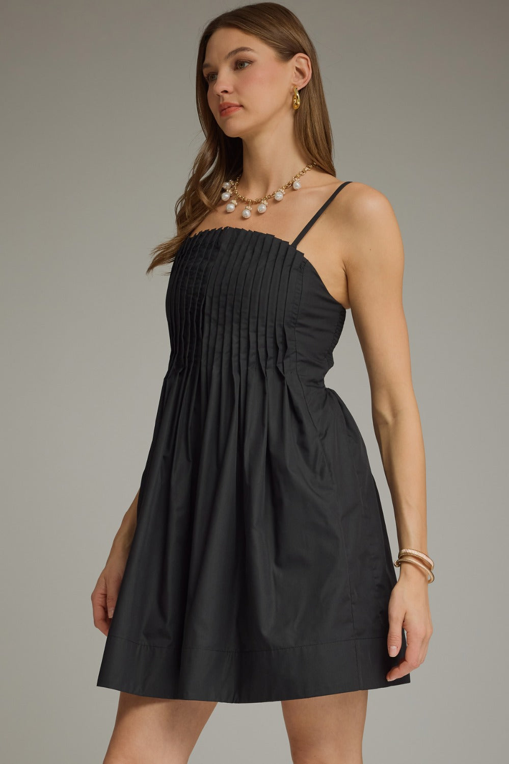 Elke Dress in Black - ENTRO D31129