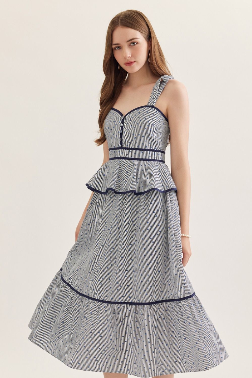In The Navy Dress