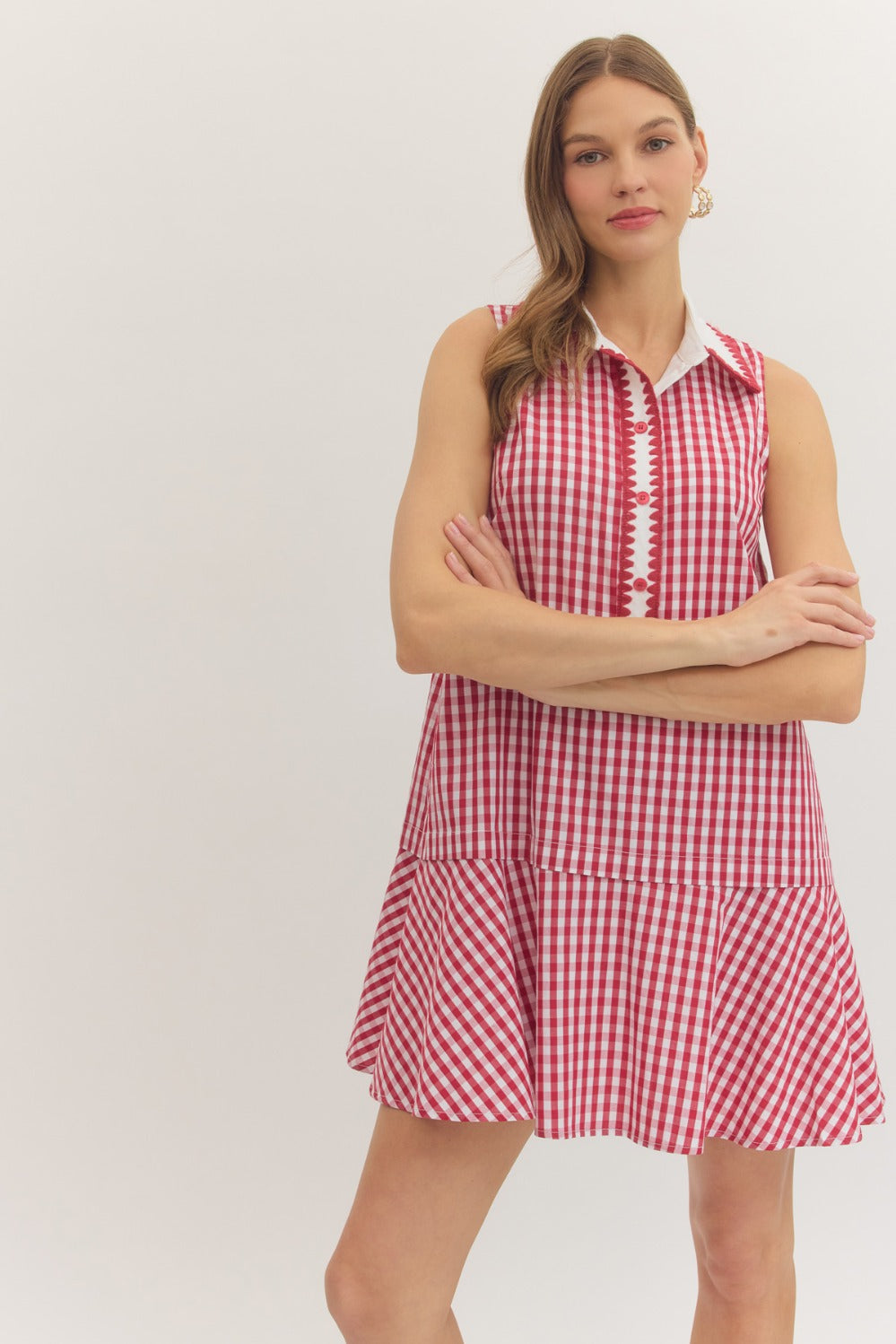 Clover Gingham Mini Dress