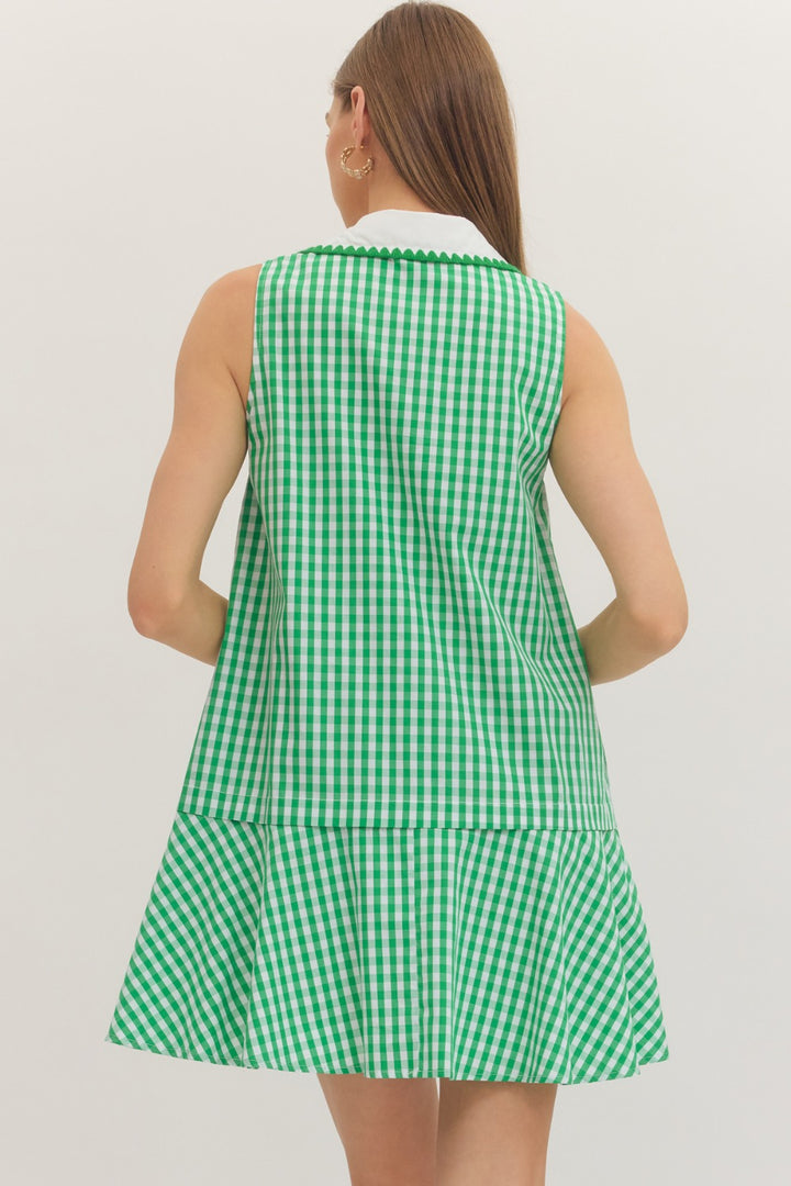 Clover Gingham Mini Dress