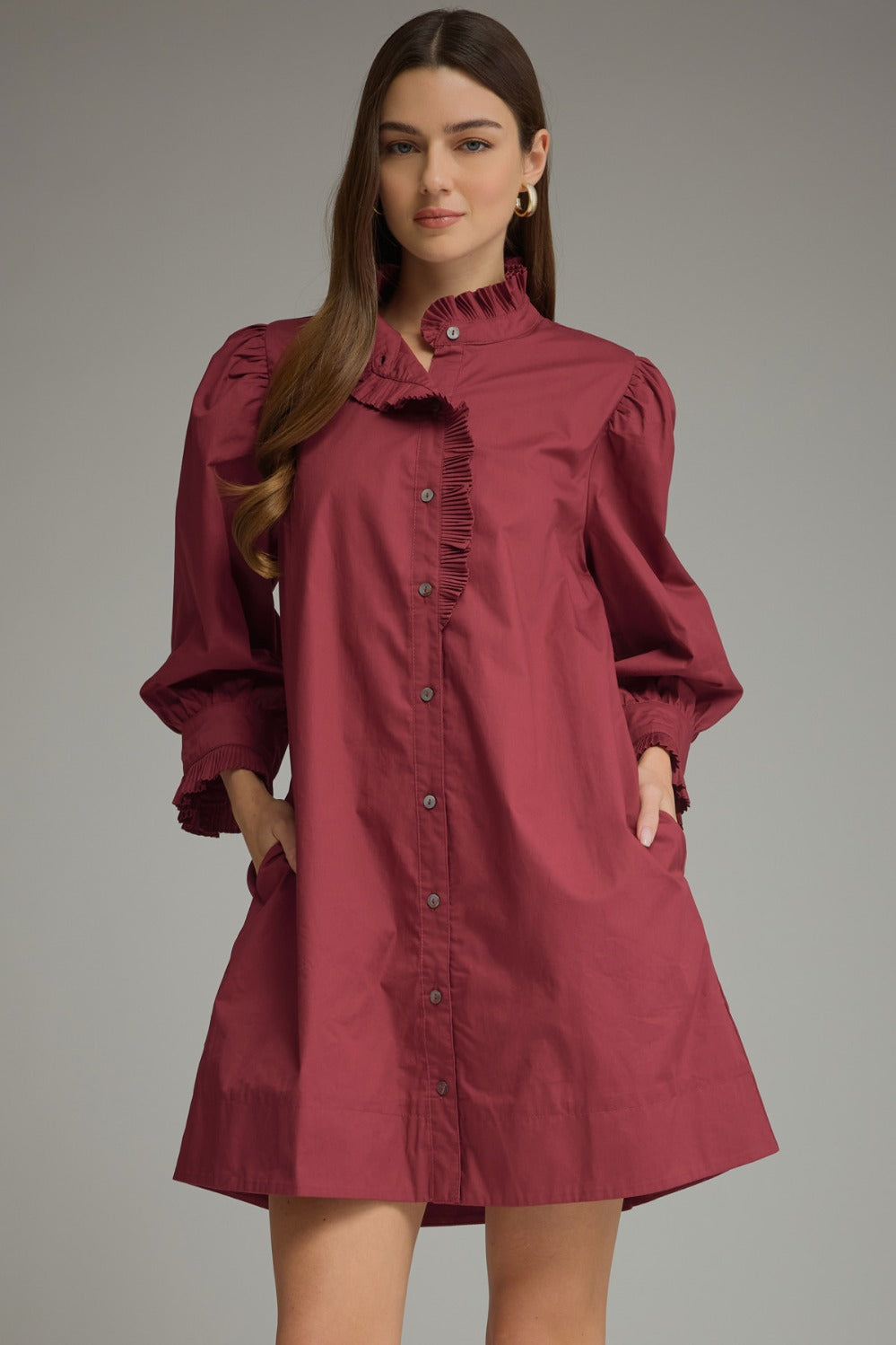 Phoebe Dress - Wine