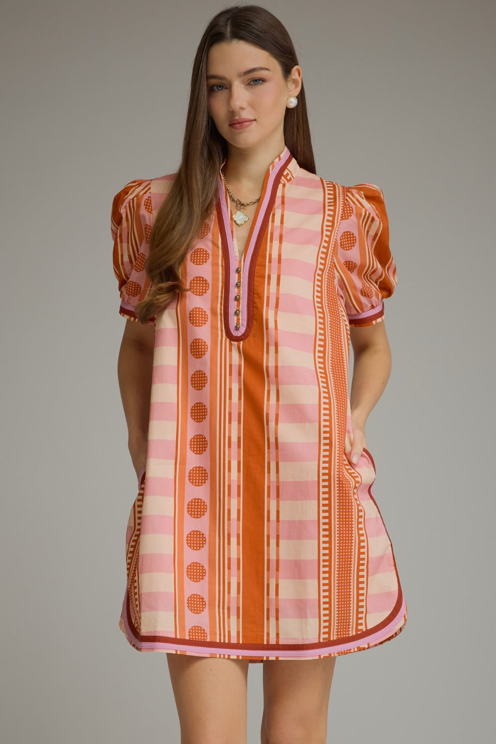 Odile Dress in Rust Pink