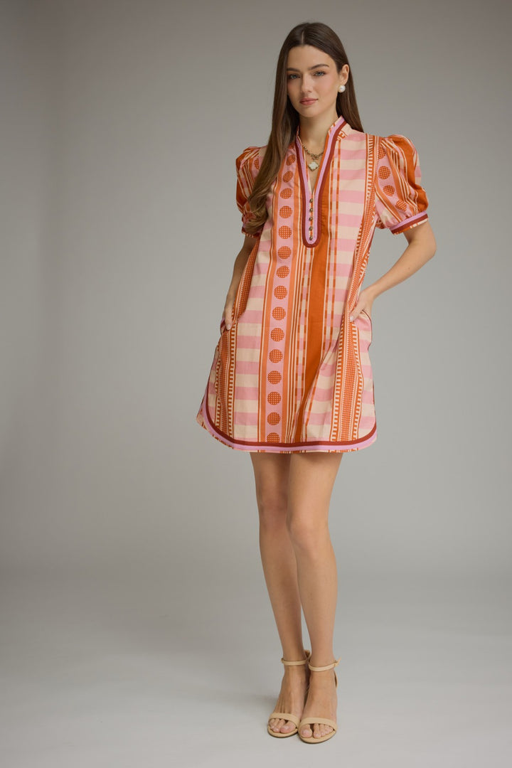 Odile Dress in Rust Pink