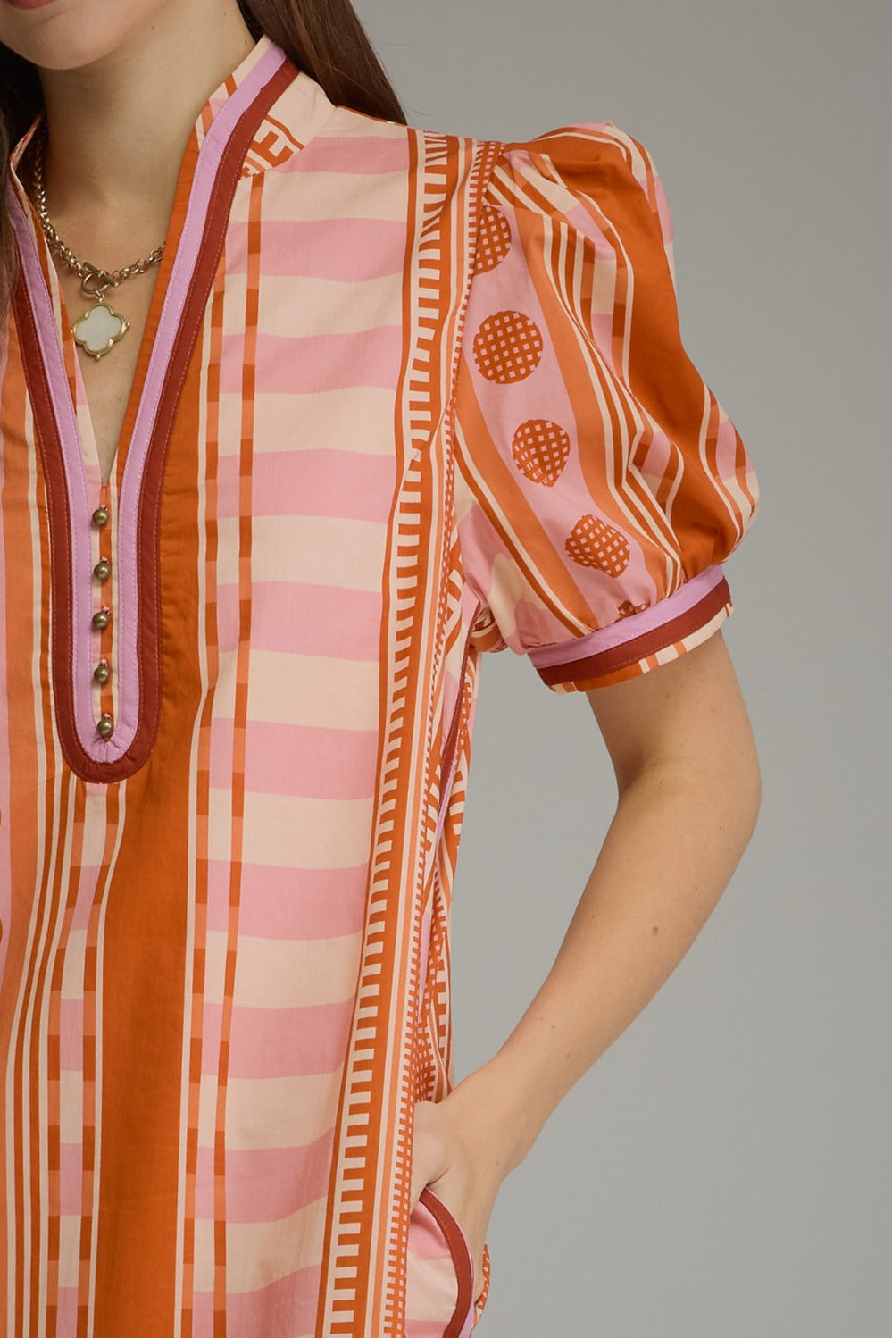 Odile Dress in Rust Pink