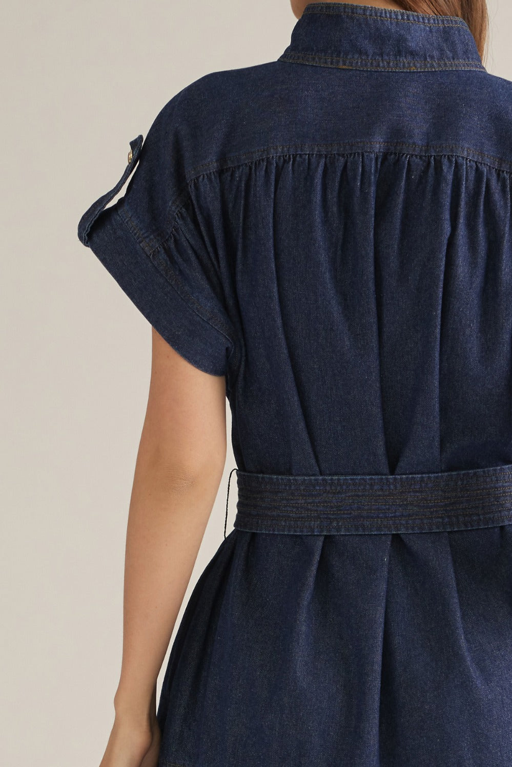 Coralie Dress in Dk Denim - ENTRO D33311