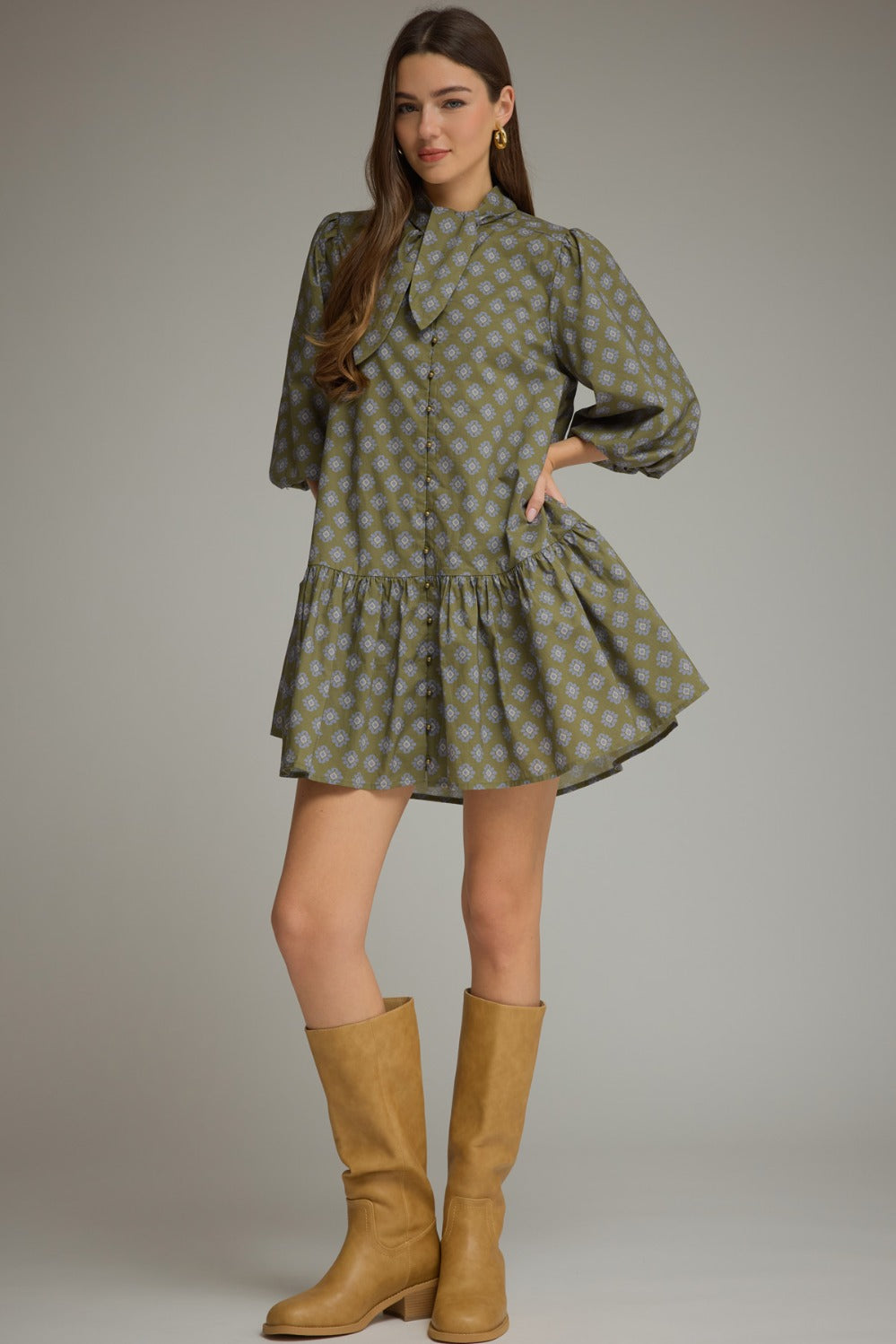 Mabel Dress in Olive