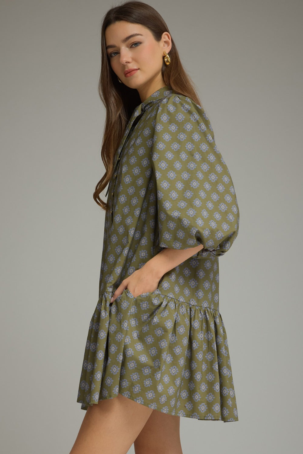 Mabel Dress in Olive