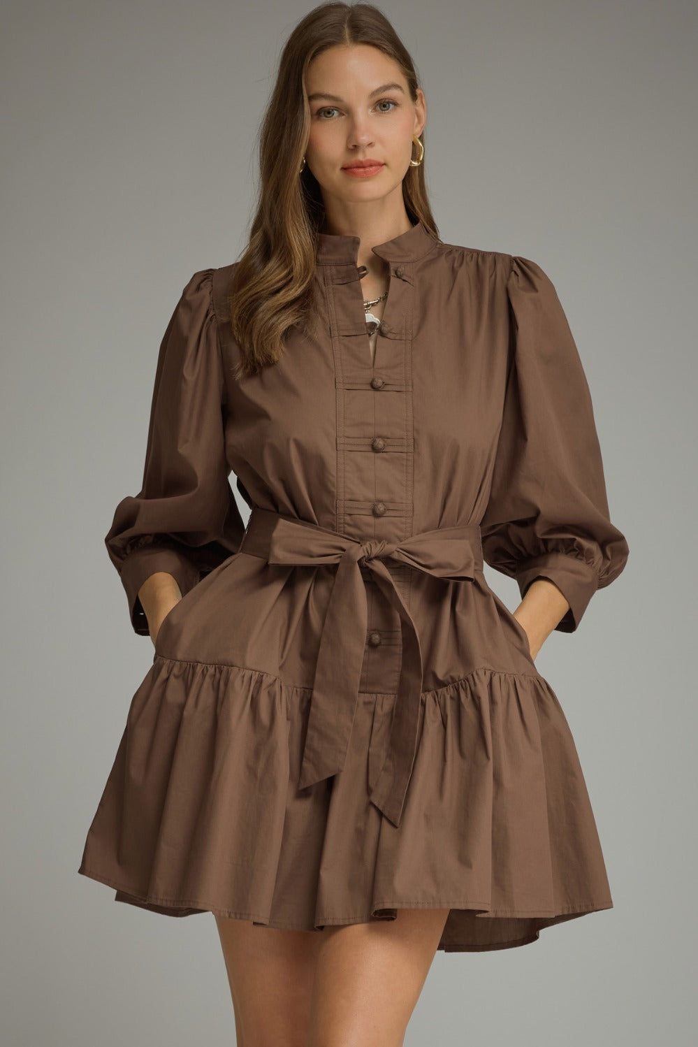Petra Dress in Brown