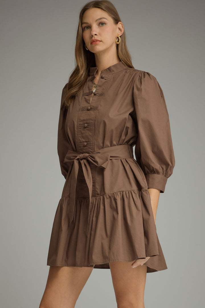 Petra Dress in Brown