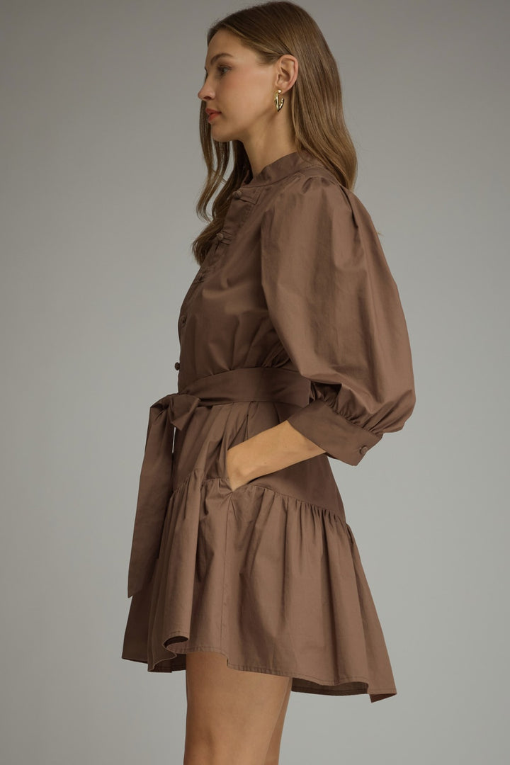 Petra Dress in Brown
