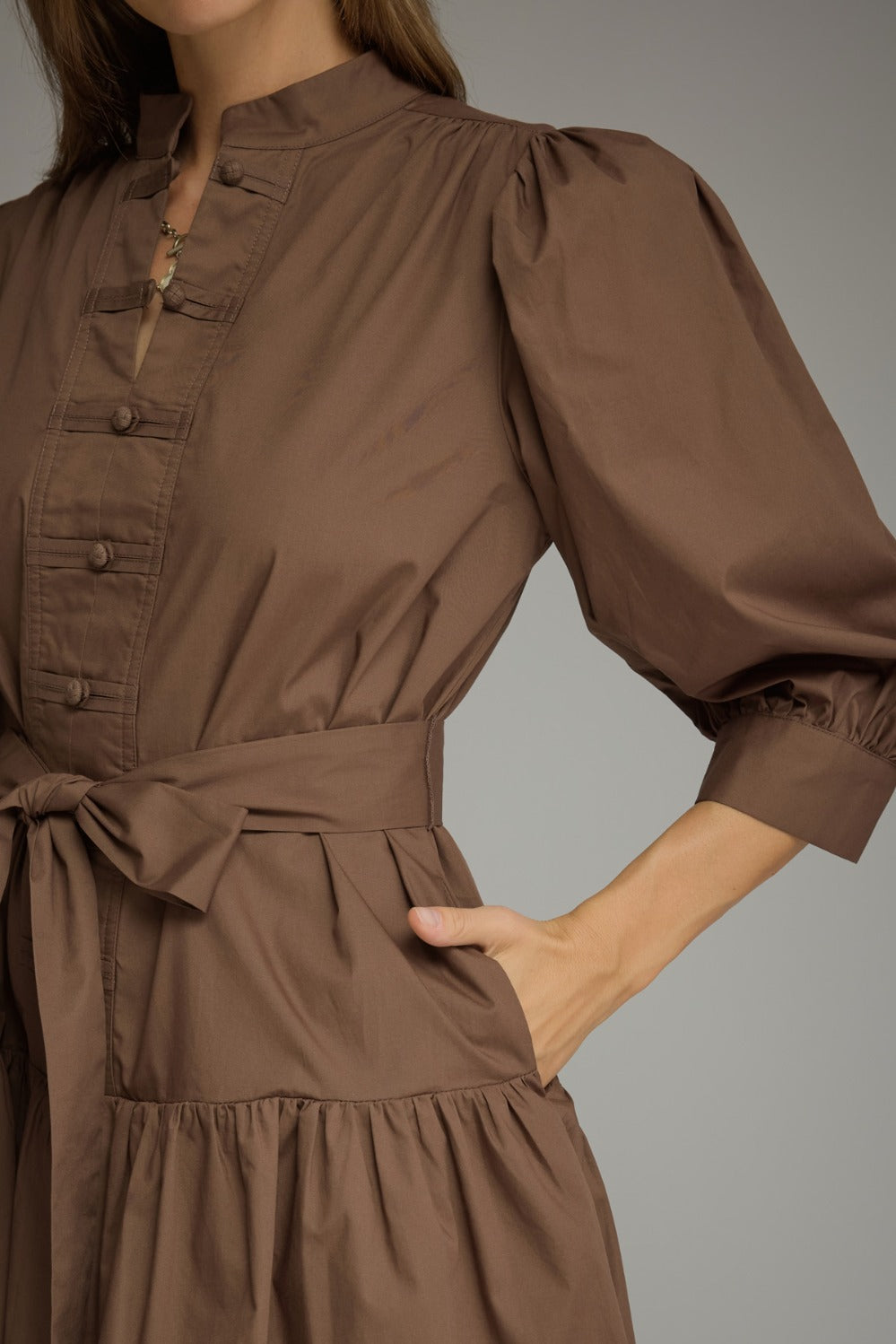 Petra Dress in Brown