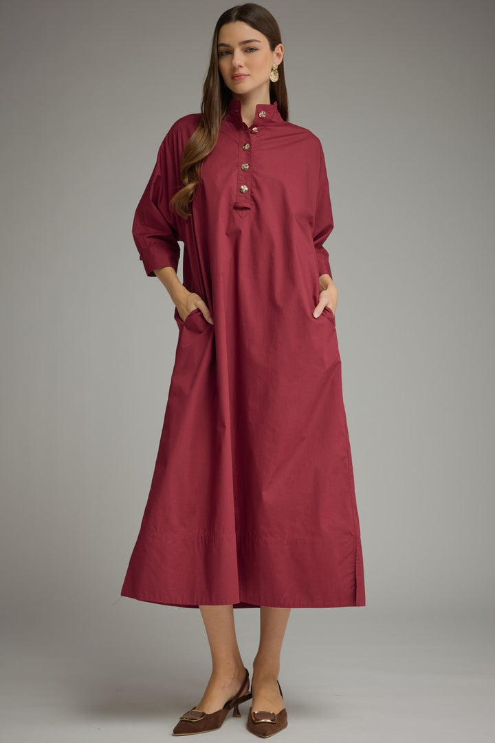 Minna Dress - Burgundy