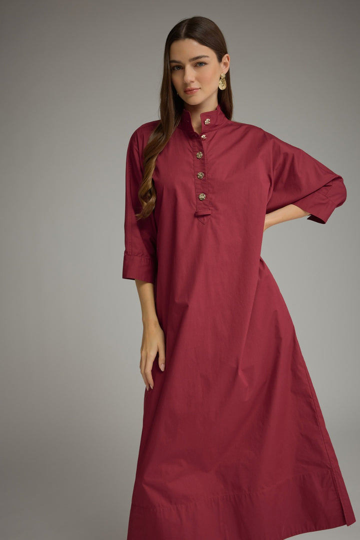 Minna Dress - Burgundy