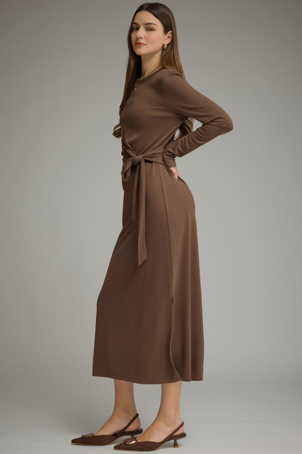 Natalie Dress in Brown
