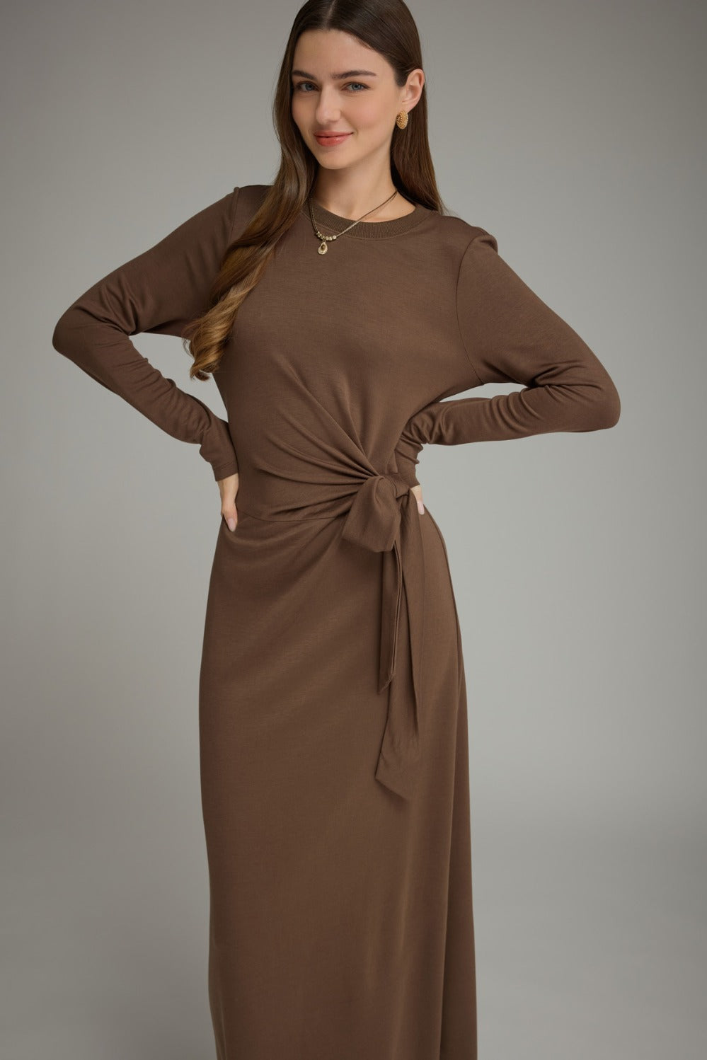 Natalie Dress in Brown