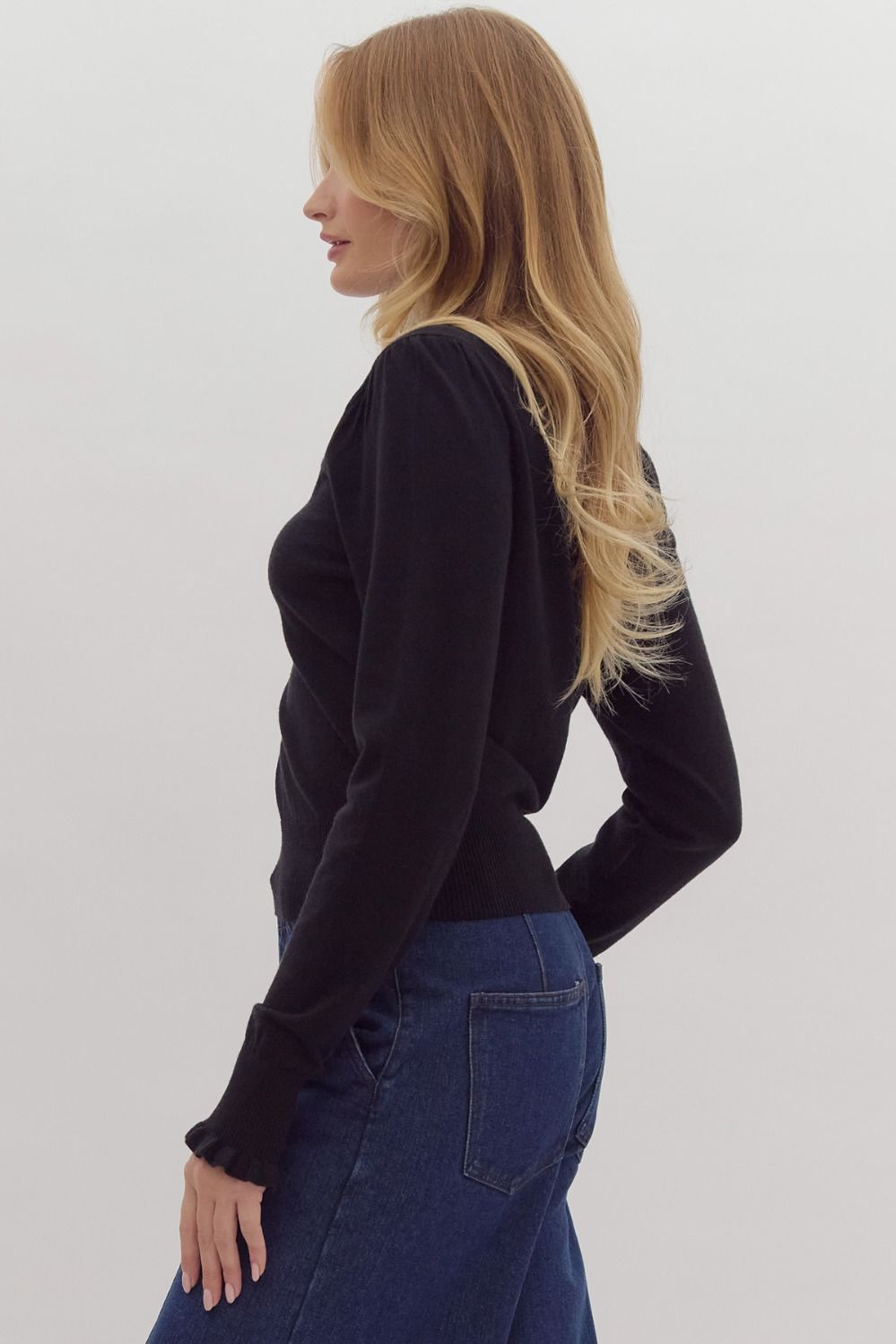 Ruffle Neck Turtleneck