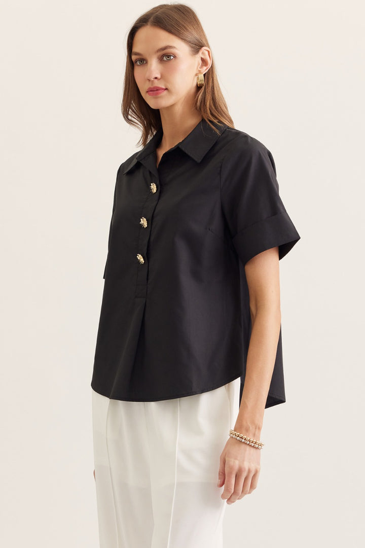 Savannah Gold Button Blouse