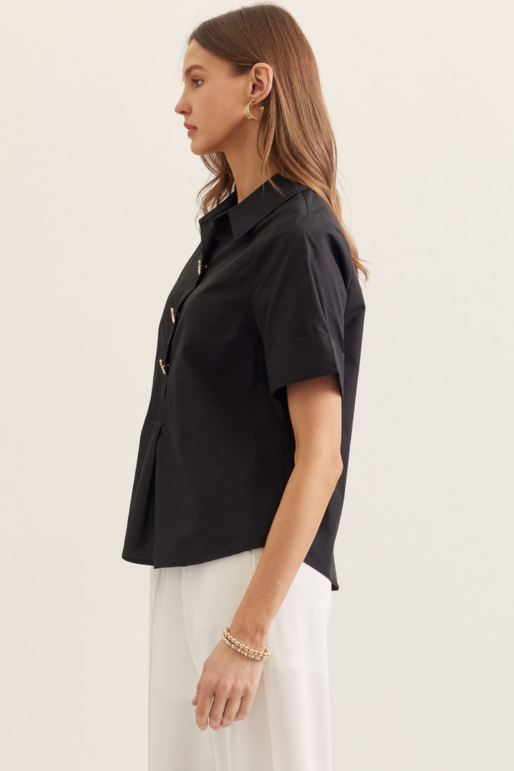 Savannah Gold Button Blouse