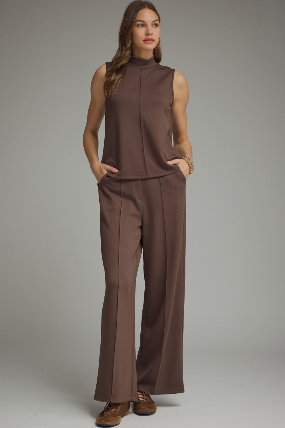Magnolia Knit Set in Brown