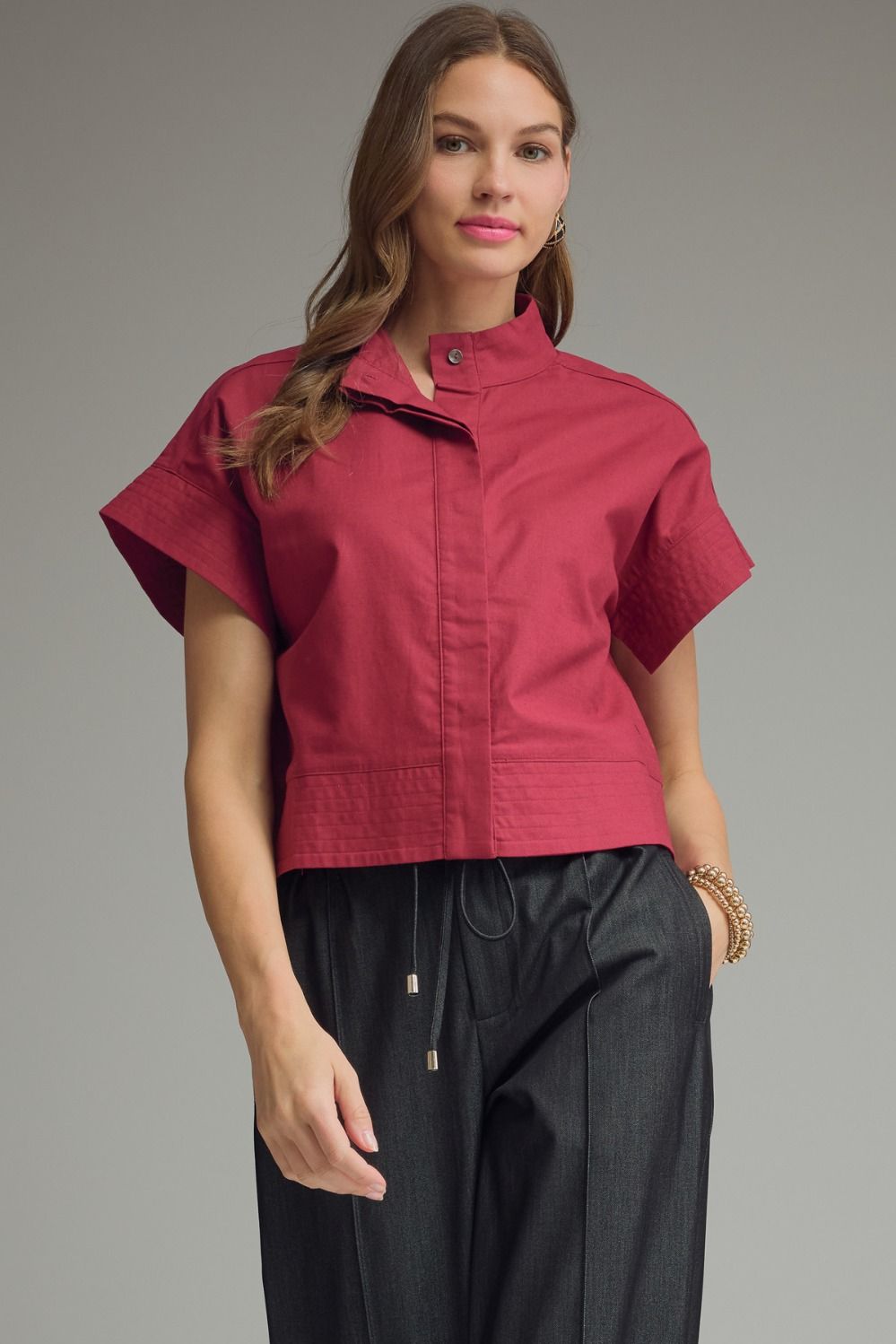 Magnolia Stand Collar Top