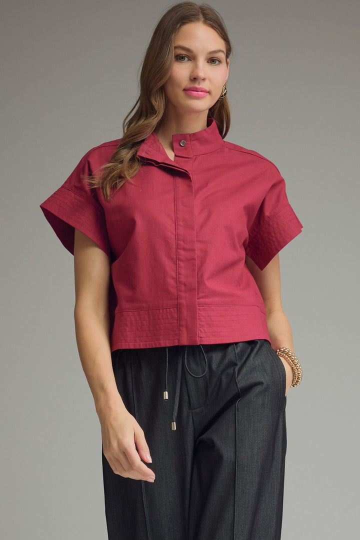 Magnolia Stand Collar Top